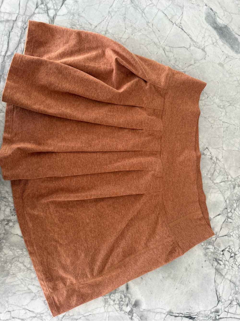 Vuori Burnt Orange Pleated Skater Skirt